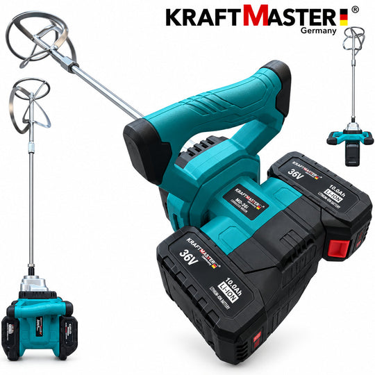 Επαναφορτιζόμενος αναδευτήρας KRAFTMASTER 36V 10Ah - 2 Μπαταρίες